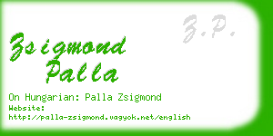 zsigmond palla business card